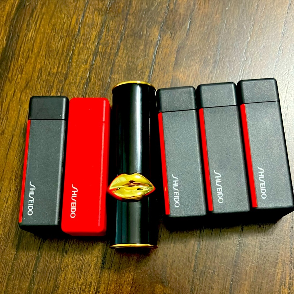 New Pat McGrath Red & Shiseido two shades Red, Pink, Nude, Rose, Lipstick Set
